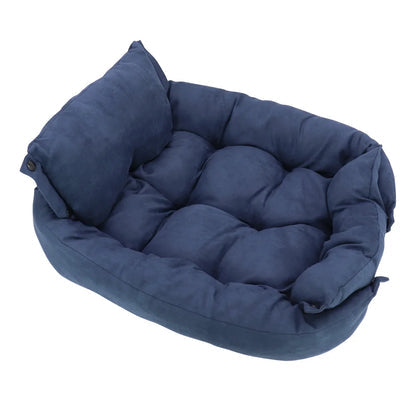 3-in-1 Pet Bed - Lounger, Mat, and Snuggle Cave