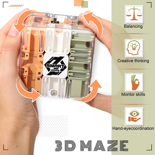 3D Maze Puzzle Cube for Focus and Brain Training