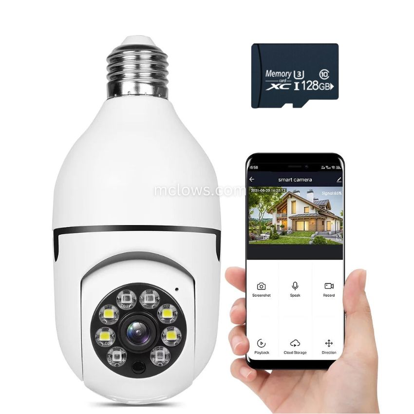 360-Degree Bulb Security Camera - Full HD Night Vision