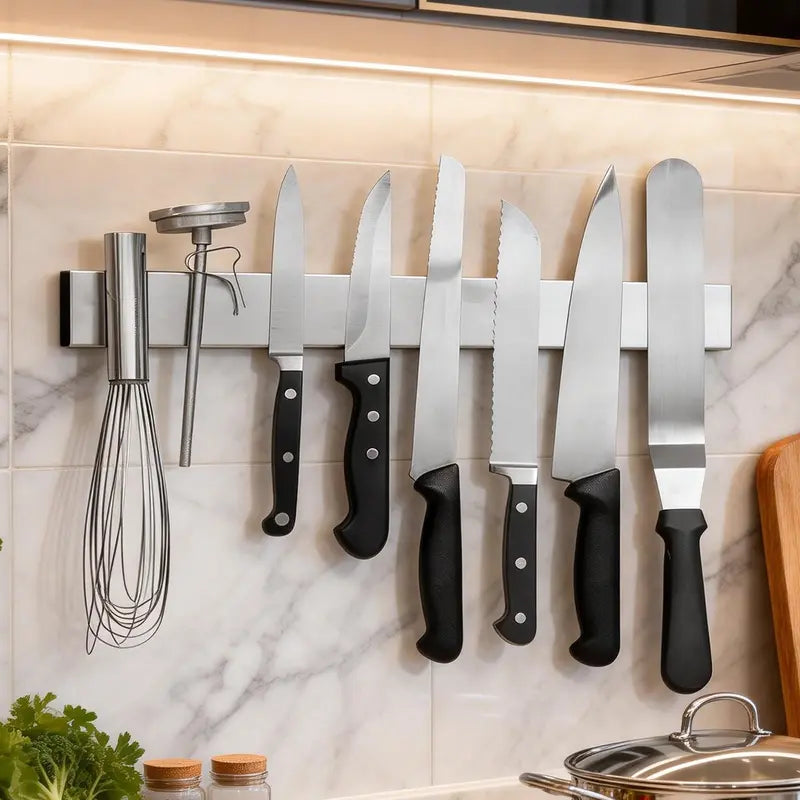 30cm Magnetic Knife Rack - Stainless Steel Wall Mount