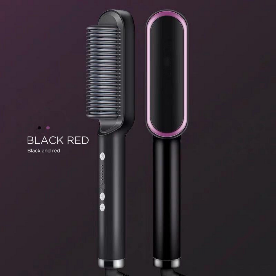 2-in-1 Nano-Titanium Hair Straightener Brush