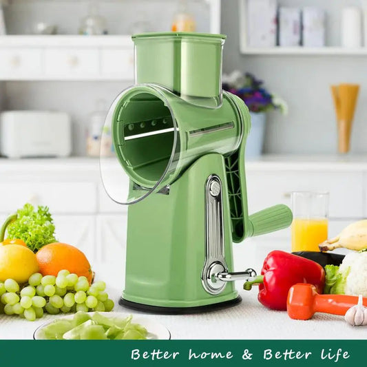 5-Blade Rotary Grater with Suction Cup Base