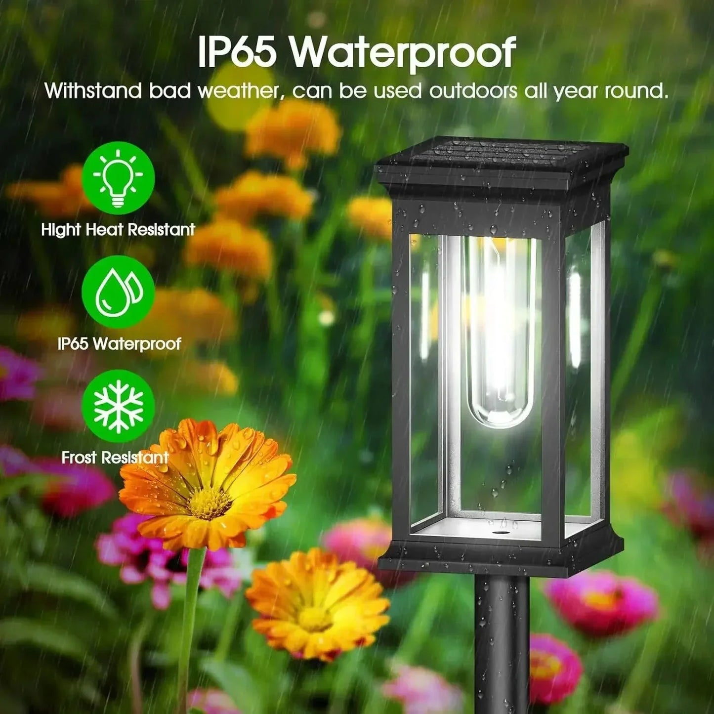 Solar Pathway Lights 2-Pack - LED Lantern Style