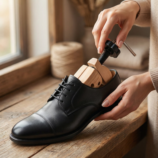 2-Way Wooden Shoe Stretcher with Ball Support
