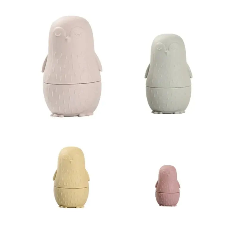 4-Piece Silicone Stacking Toys for Babies