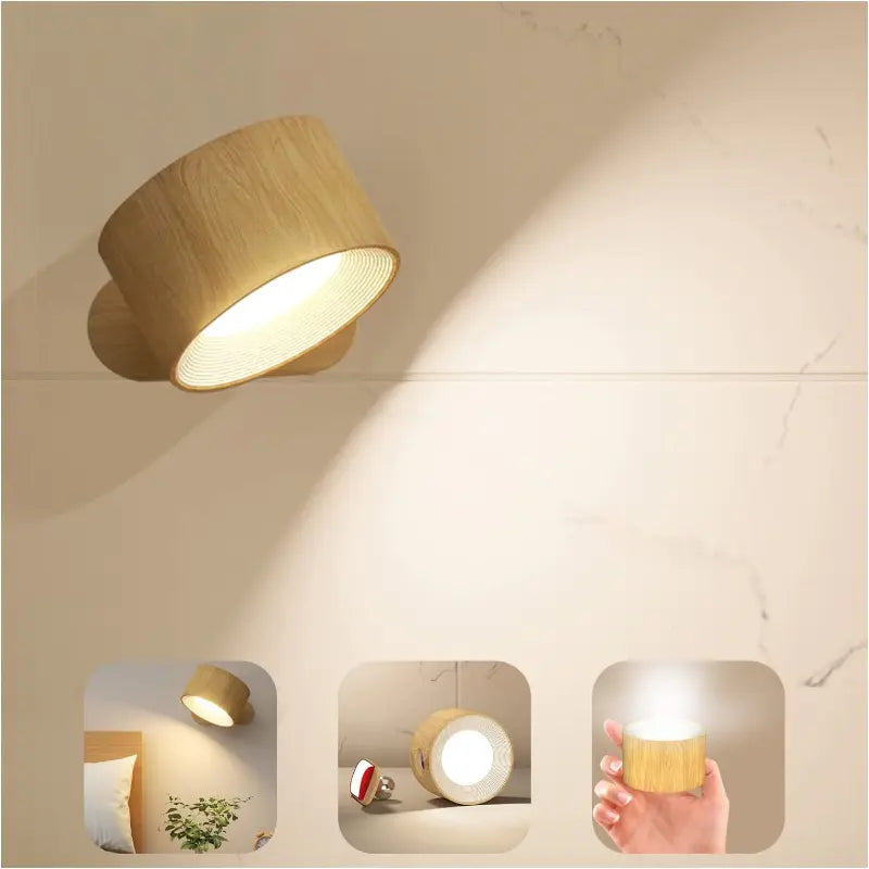 360 Swivel Rechargeable LED Wall Light with Touch