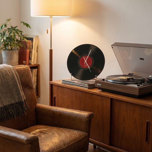 12-Inch Quiet Vinyl Wall Clock with Customizable Design - lifestyle