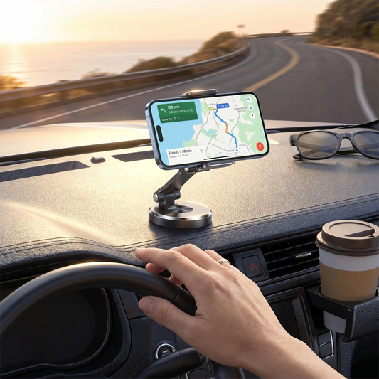 360° Rotating Dashboard Phone Mount with Magnetic Hold - lifestyle