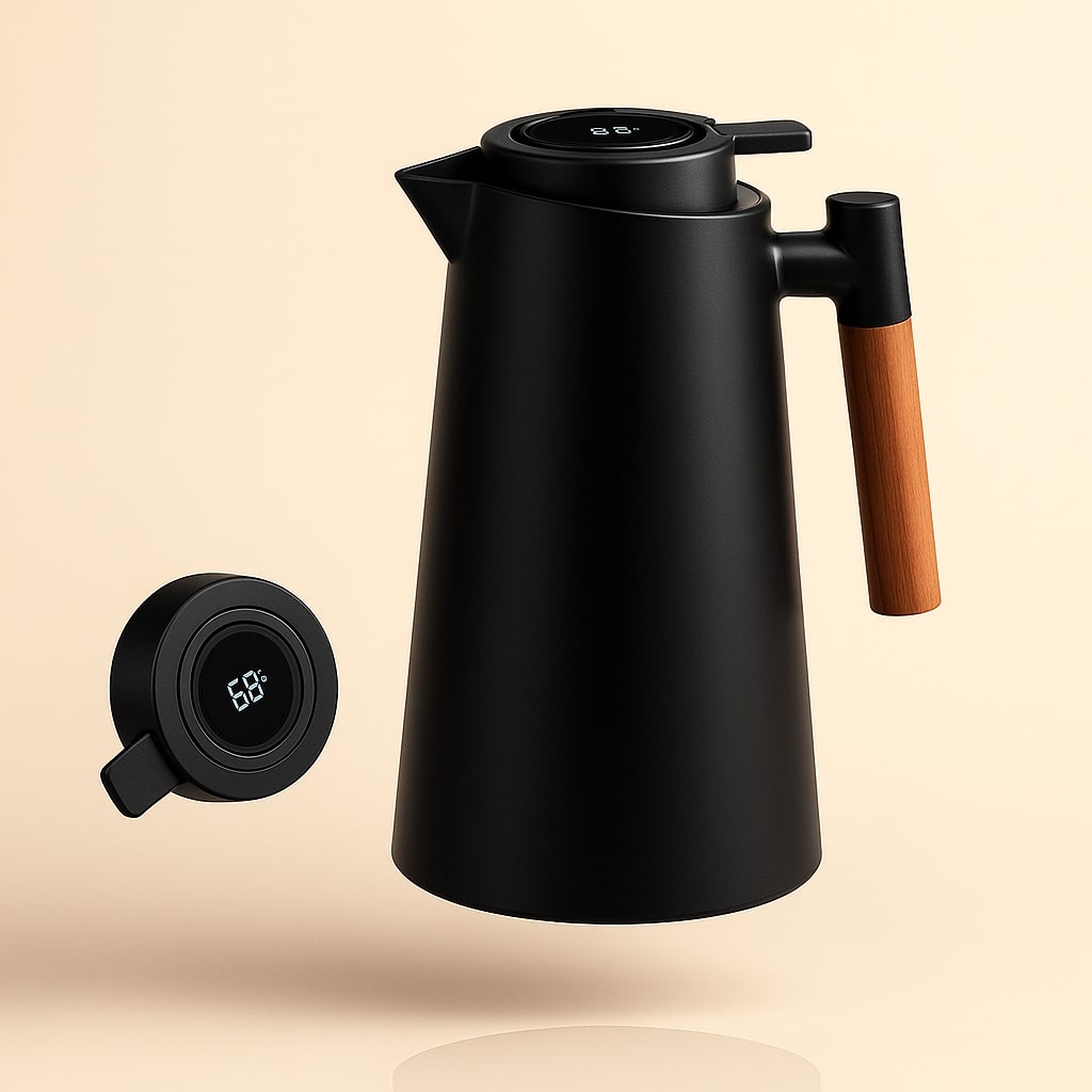 1L Insulated Flask with Digital Temperature Display