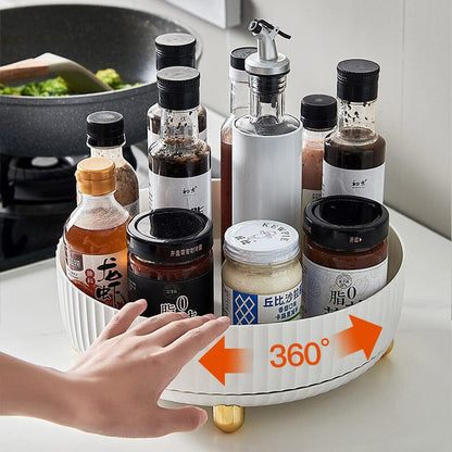 360 Swivel Rotating Spice Rack Organizer