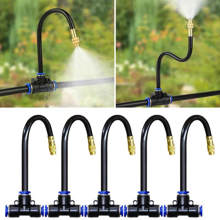 20m Garden Misting System with 20 Brass Jets