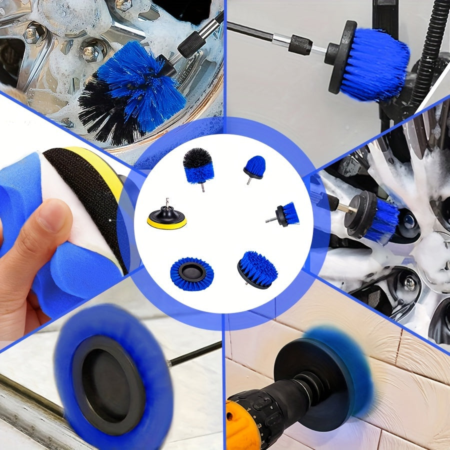 28-Piece Car Wash Brush Set with Drill Attachments