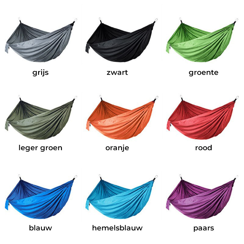 2-Person Nylon Camping Hammock with Carry Bag