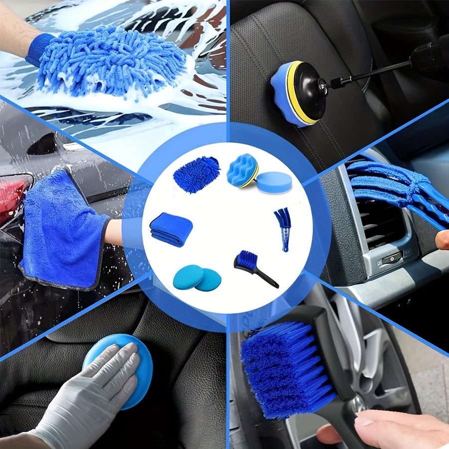 28-Piece Car Wash Brush Set with Drill Attachments