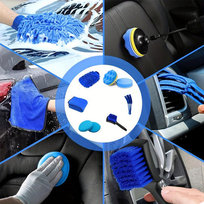 28-Piece Car Wash Brush Set with Drill Attachments