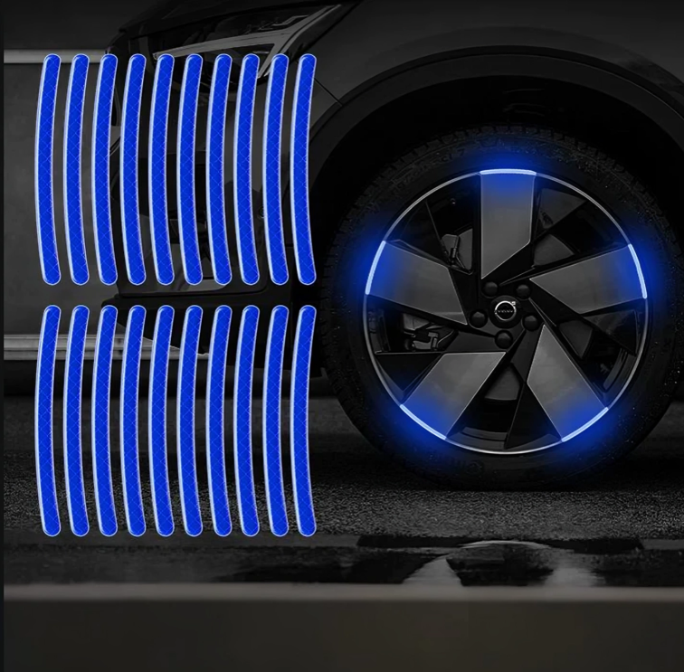 RimGlow Reflective Car Stickers for Night Visibility