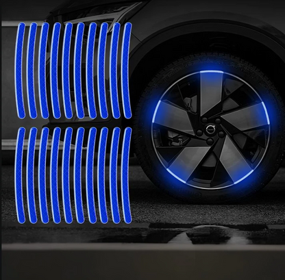 RimGlow Reflective Car Stickers for Night Visibility