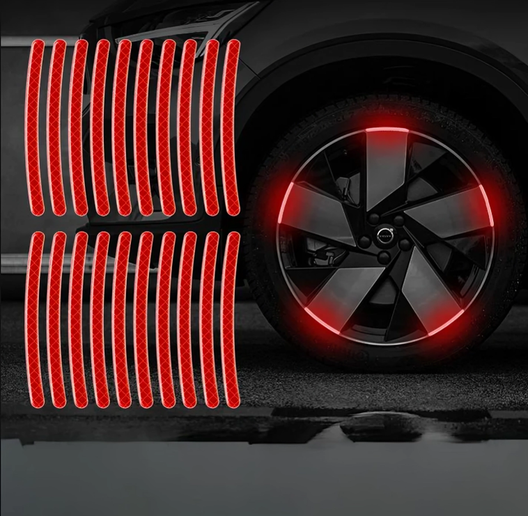 RimGlow Reflective Car Stickers for Night Visibility