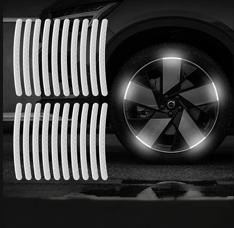 RimGlow Reflective Car Stickers for Night Visibility