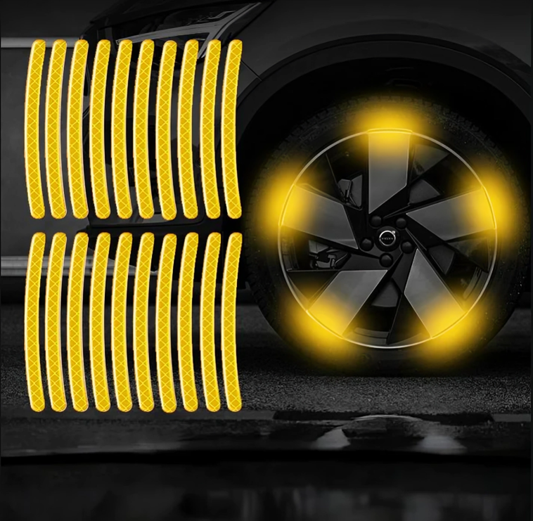 RimGlow Reflective Car Stickers for Night Visibility