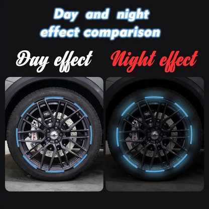 RimGlow Reflective Car Stickers for Night Visibility