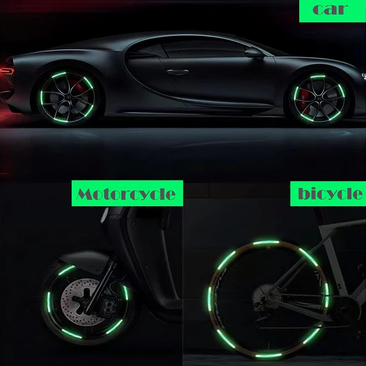 RimGlow Reflective Car Stickers for Night Visibility