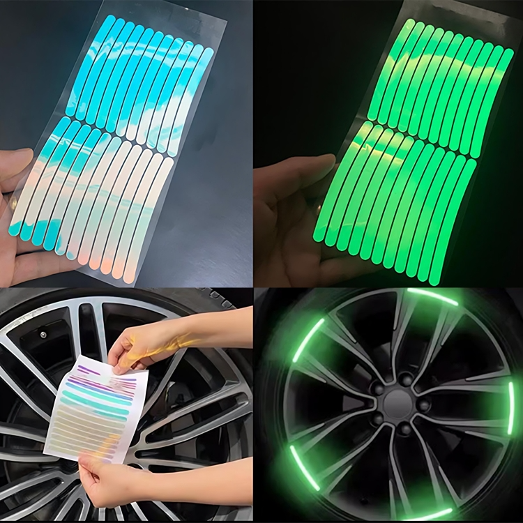 RimGlow Reflective Car Stickers for Night Visibility