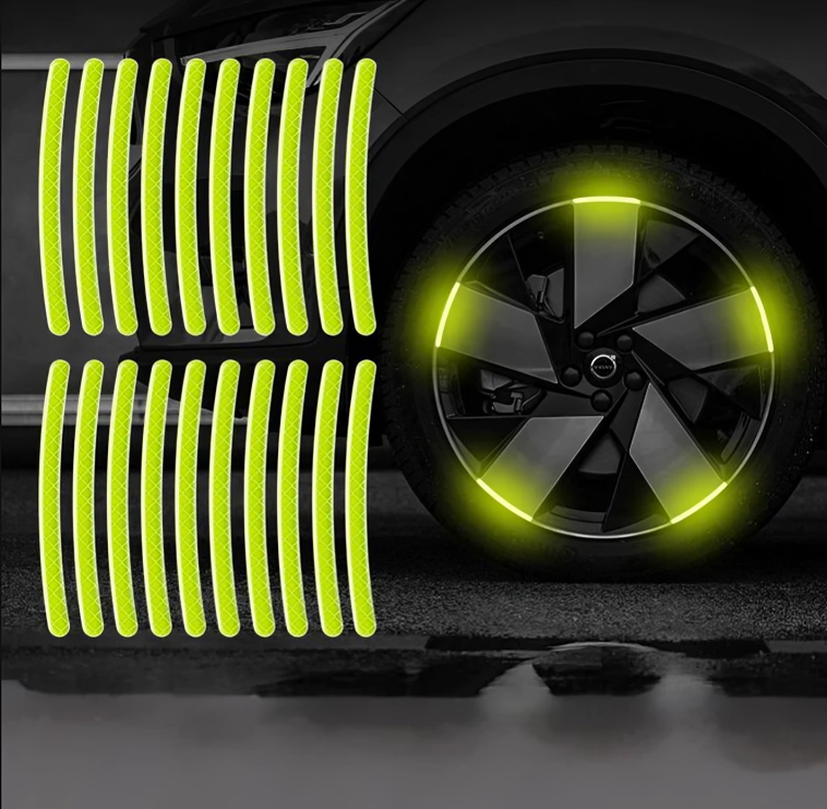 RimGlow Reflective Car Stickers for Night Visibility