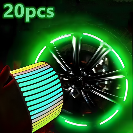 RimGlow Reflective Car Stickers for Night Visibility