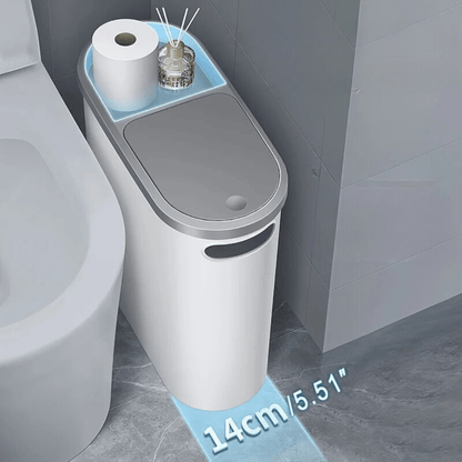 10L Whisper-Quiet Slim Bathroom Waste Bin
