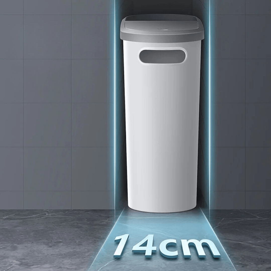 10L Whisper-Quiet Slim Bathroom Waste Bin