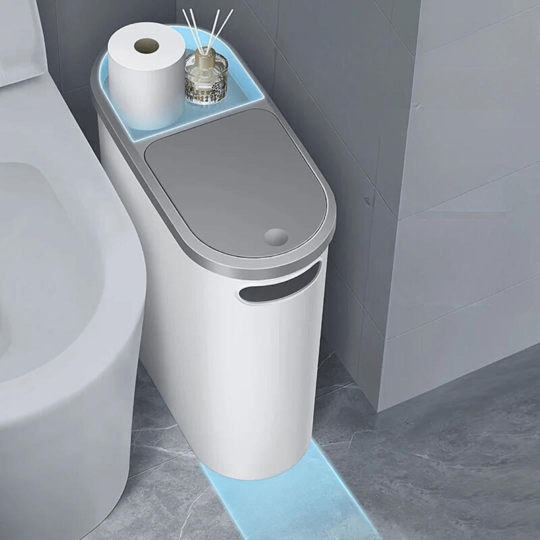 10L Whisper-Quiet Slim Bathroom Waste Bin