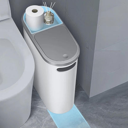 10L Whisper-Quiet Slim Bathroom Waste Bin