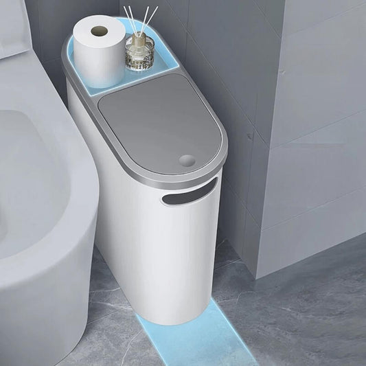 10L Whisper-Quiet Slim Bathroom Waste Bin