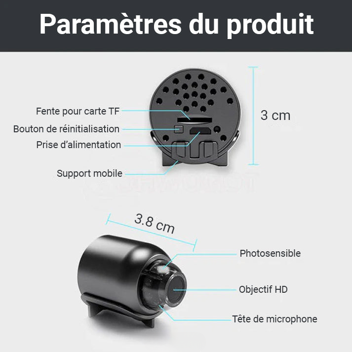 4K HD Mini Security Camera with Wide-Angle Lens