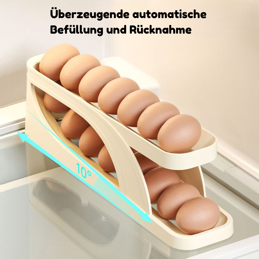 Rolling Egg Dispenser for Fridge - Keeps Eggs Fresh