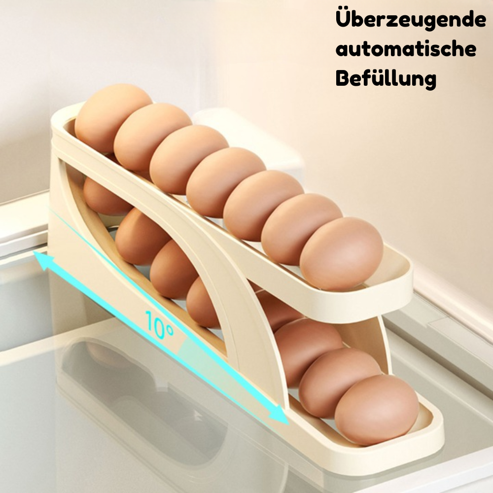 Rolling Egg Dispenser for Fridge - Keeps Eggs Fresh