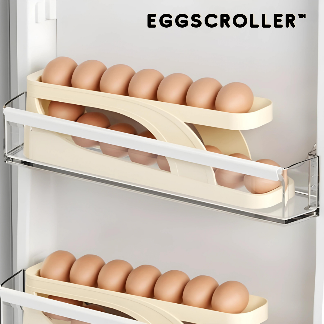 Rolling Egg Dispenser for Fridge - Keeps Eggs Fresh