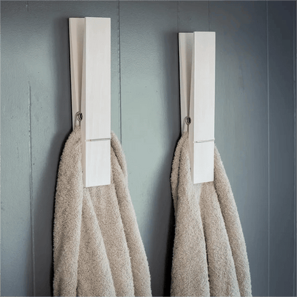 Rustic Clothespin Towel Holder for Bathroom & Laundry