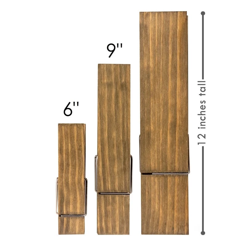 Rustic Clothespin Towel Holder for Bathroom & Laundry