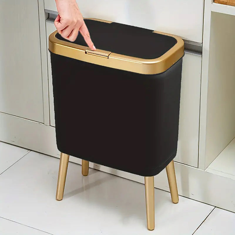 15L Indoor Trash Can with Flip Lid and Raised Base