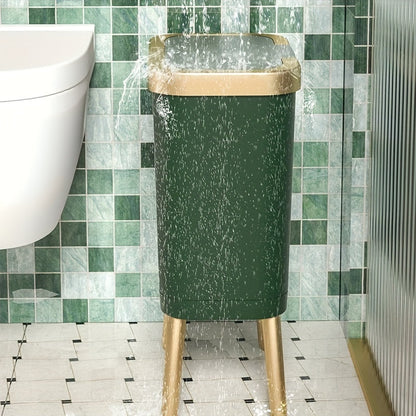 15L Indoor Trash Can with Flip Lid and Raised Base