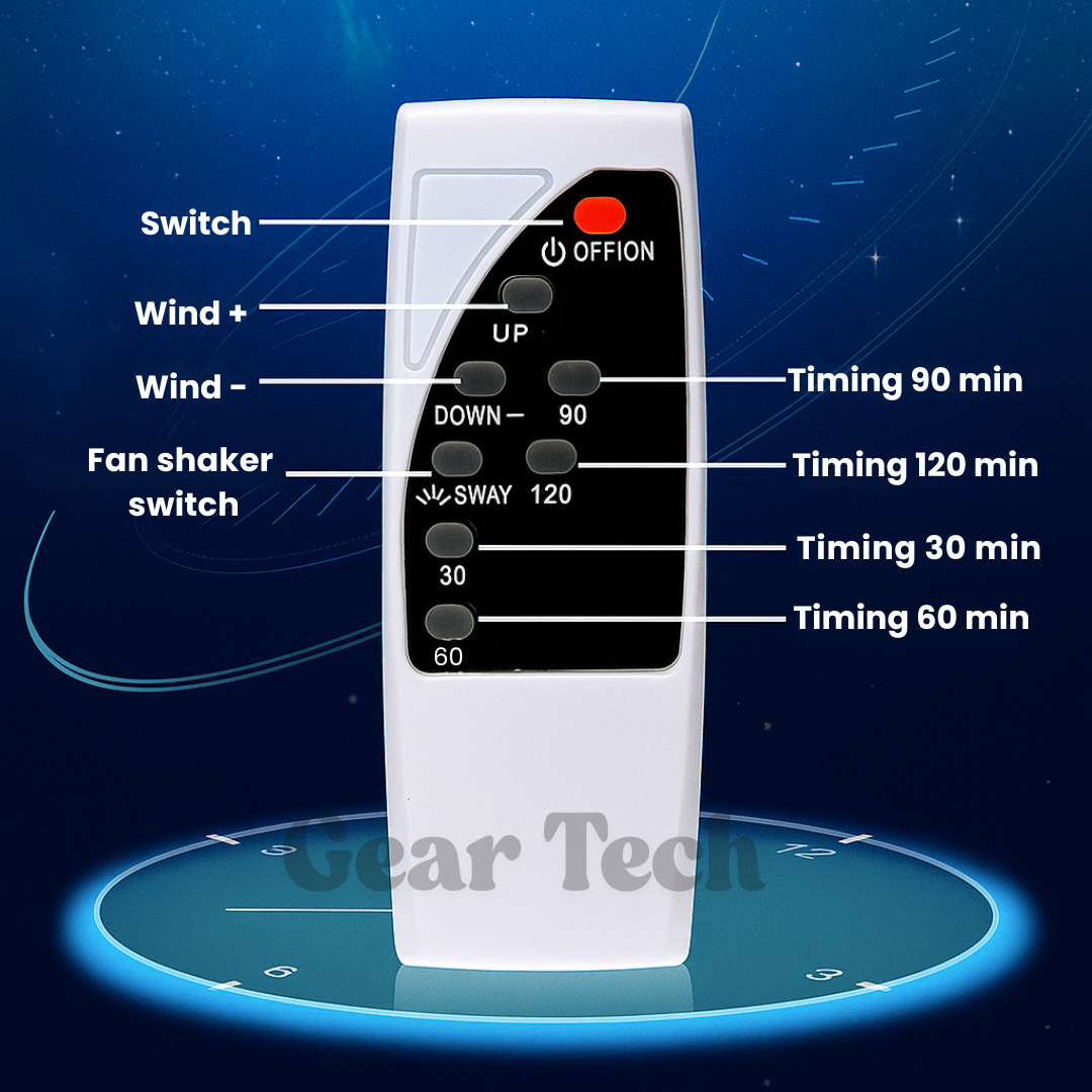 16-Inch Bladeless Cooling Fan with Remote