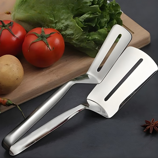 2-in-1 Stainless Steel Turner Tongs
