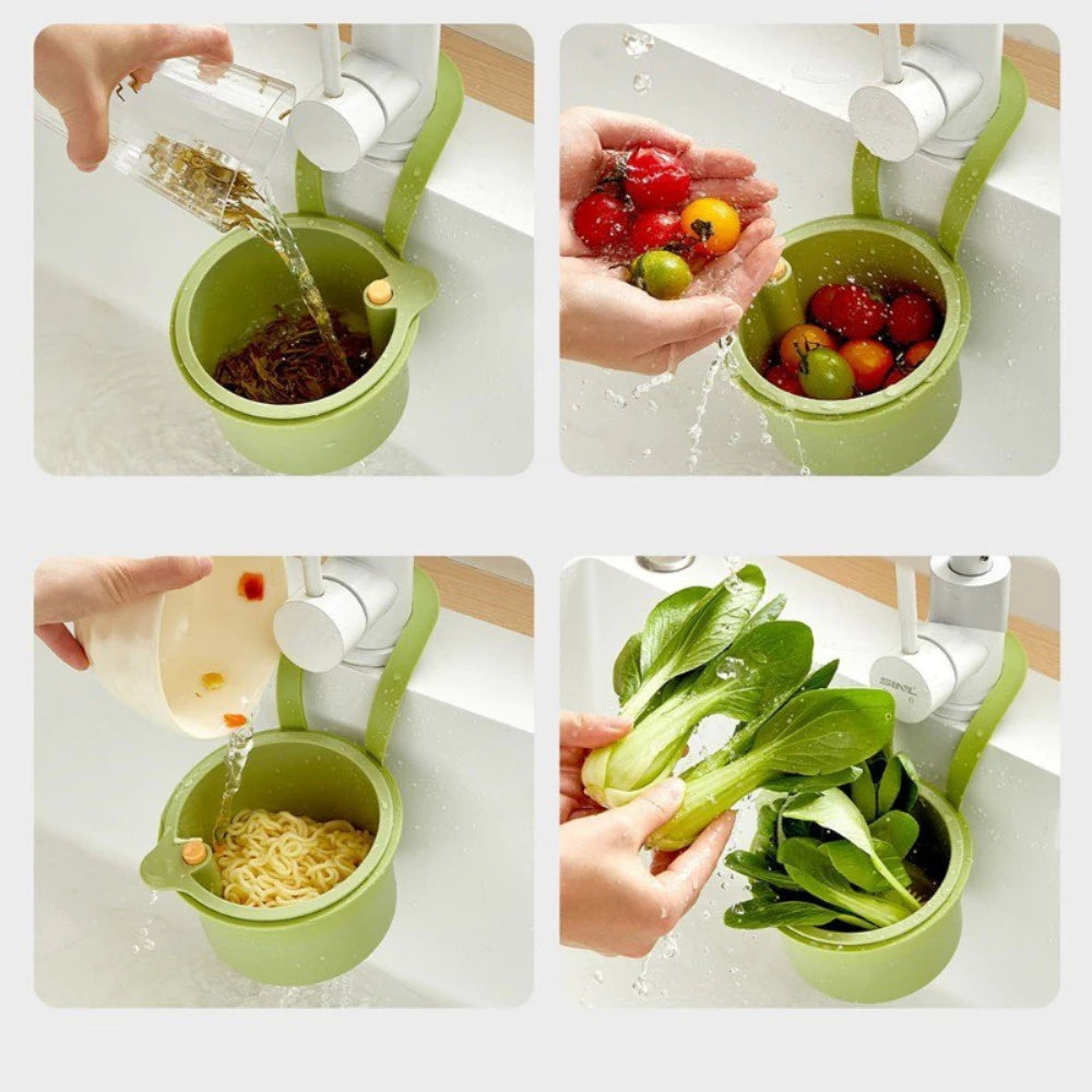 2-in-1 Kitchen Sink Drain Strainer Basket