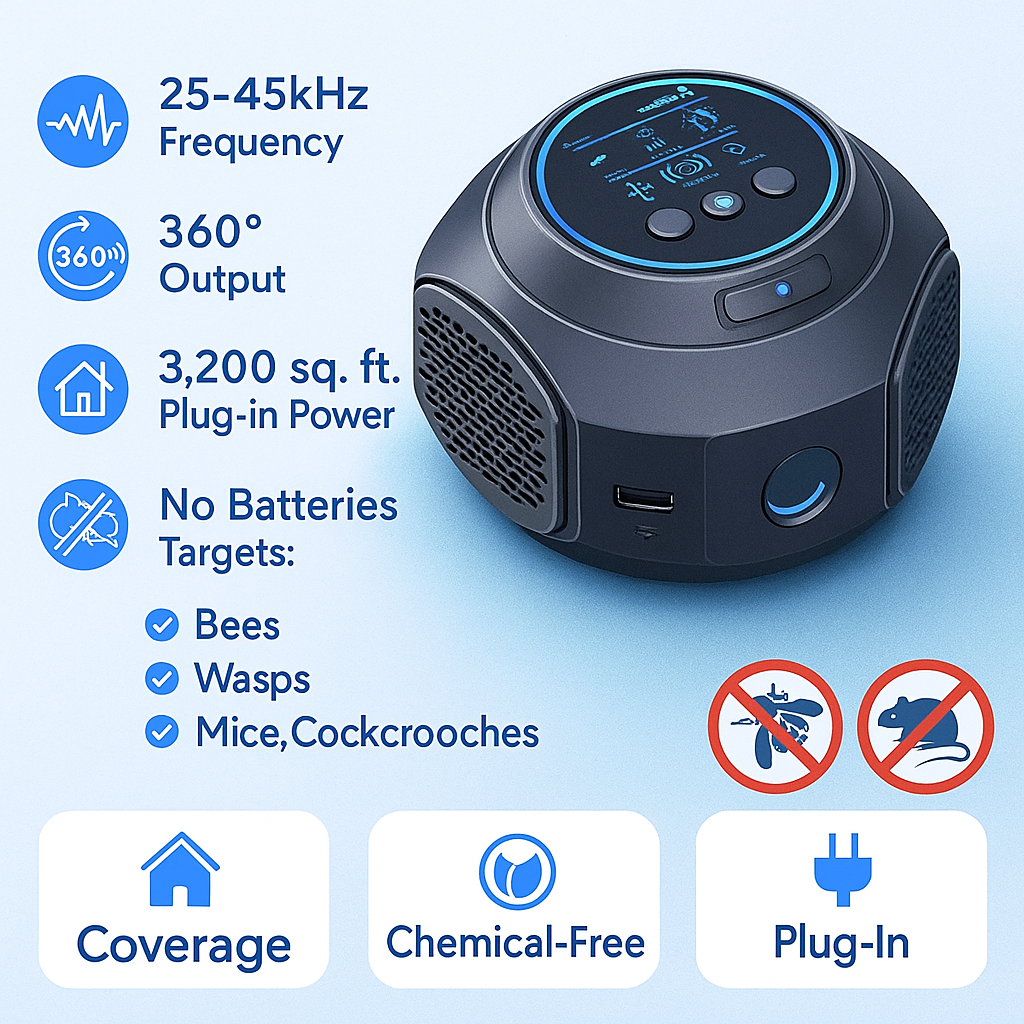 360 Ultrasonic Insect Deterrent for Bees and Wasps