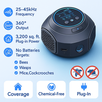 360 Ultrasonic Insect Deterrent for Bees and Wasps
