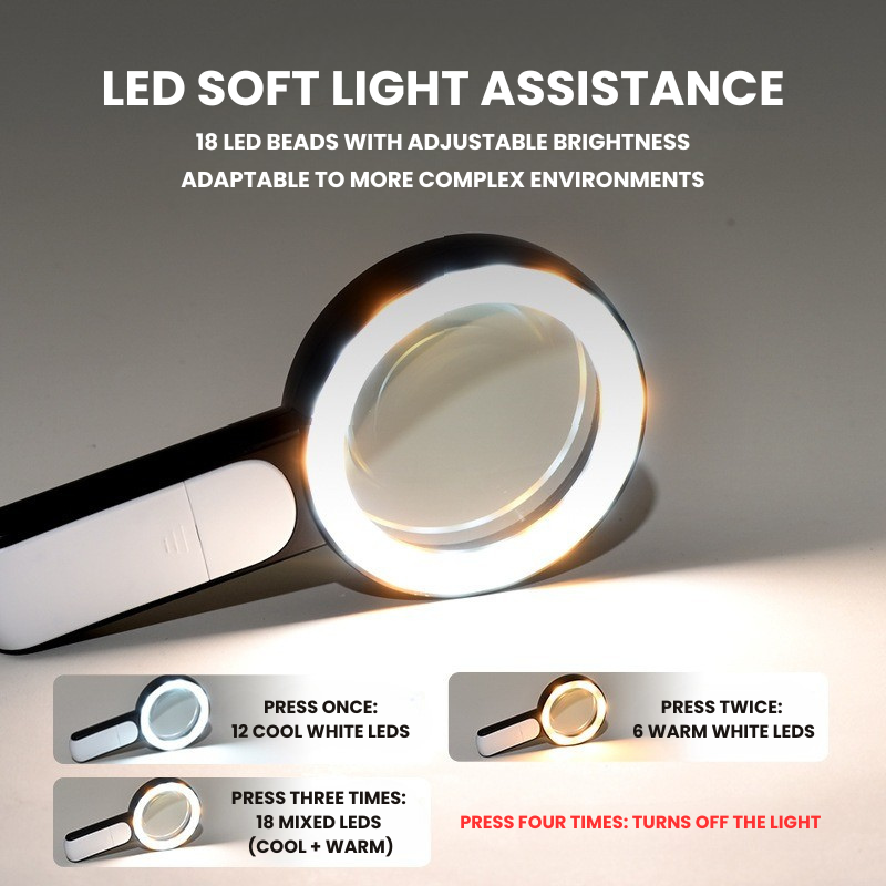 30X Handheld Magnifier for Easy Reading