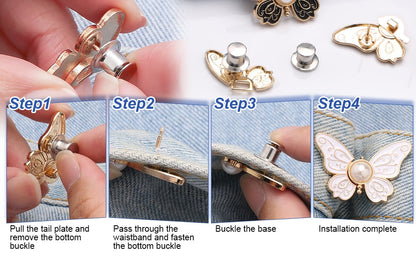 Adjustable Butterfly Waist Clips for Instant Fit