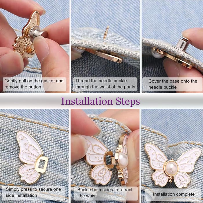 Adjustable Butterfly Waist Clips for Instant Fit